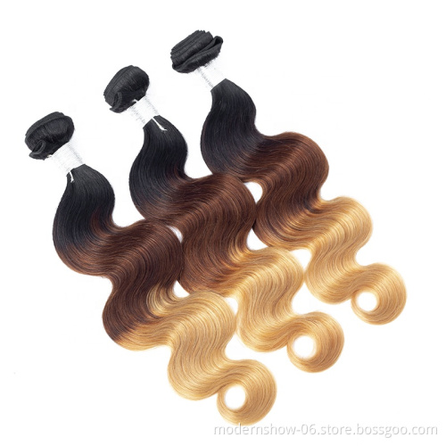 26 28 30 inch Brazilian body wave hair, 3 bundle Brazilian hair ombre 1b 4 27 with closure, brazilian hair bundles with closure